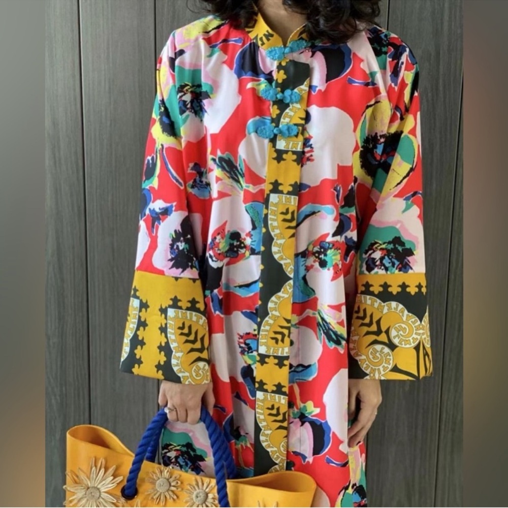 Colorful Floral Long Sleeve Dress